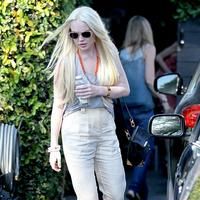 Lindsay Lohan showing off her styled hair as she leaves Byron n Tracey salon | Picture 68952